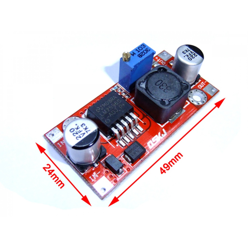 Mini LM2596 Power Supply Module 3A DC-DC Adjustable Buck Module than LM2576  QS-2405CBD-2A