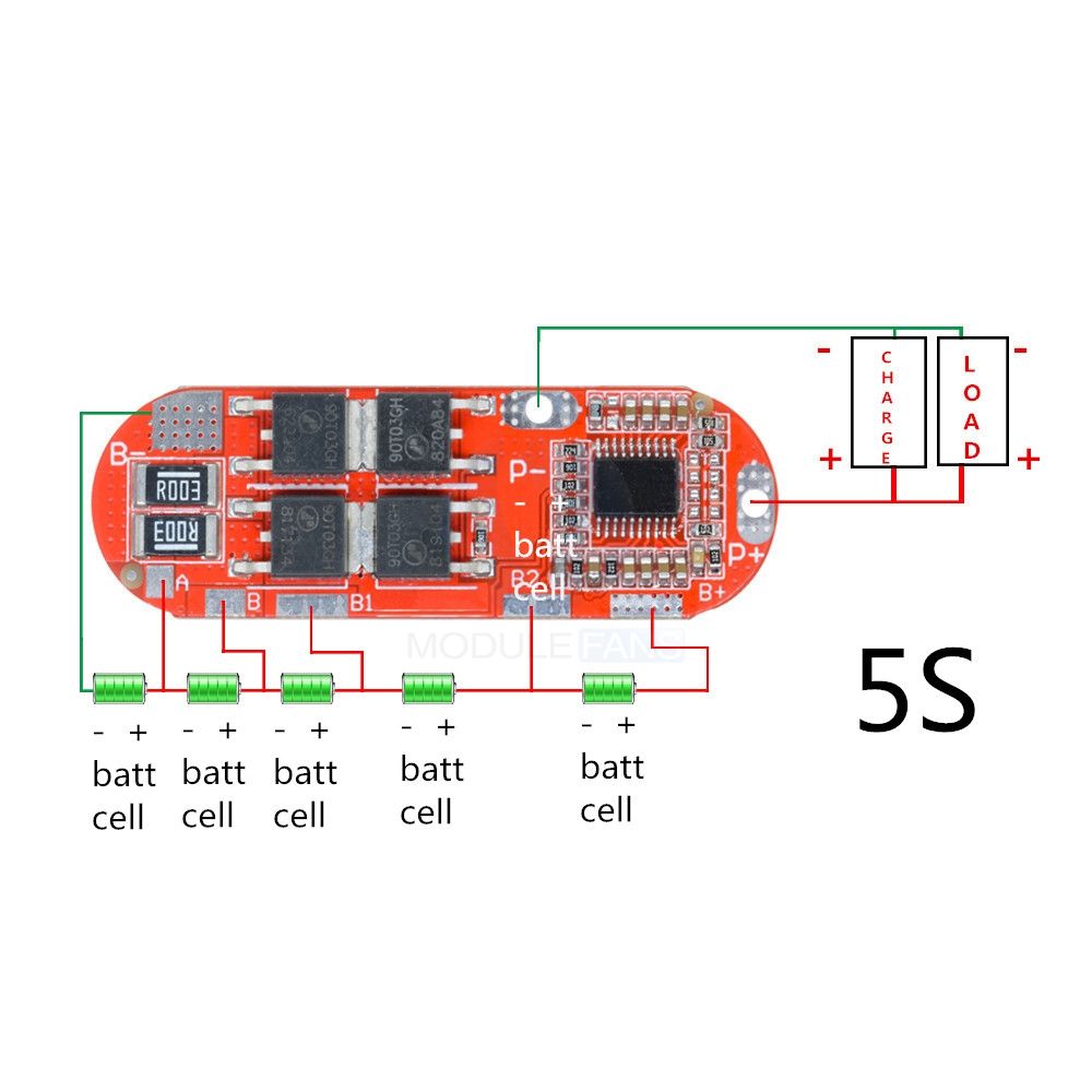 3S BMS 25A 12.6V 4S 16.8V 5S 21V 18650 Li-ion Lithium Battery Protection Board Circuit Charging Module PCM Polymer Lipo Cell PCB