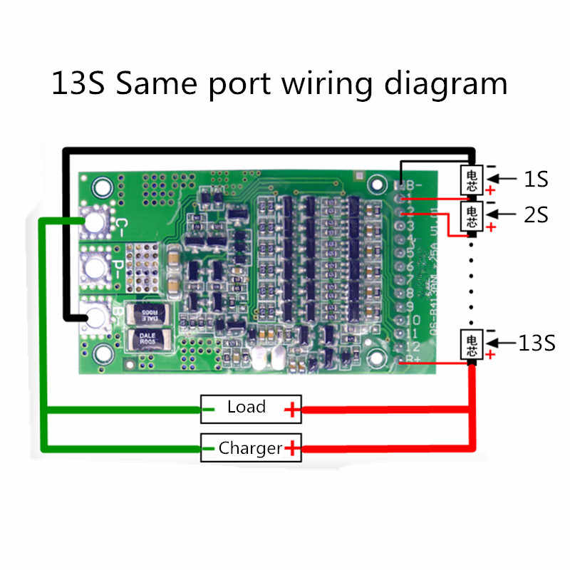 24V 36V 48V 25A 35A 50A 80A 150A Polymer Lithium/Ternary Lithium/ Iron Phosphate/LiFePo4 Battery Protection Board QS-B413ANL-25A