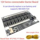 LiFePO4 12V Serializable Starter BMS 48V/60V/72V 60A 90A 4-cell Lithium Iron Phosphate Battery Protection Board